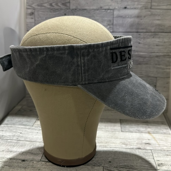 Destin Florida gray distressed summer beach visor hat - Picture 5 of 6